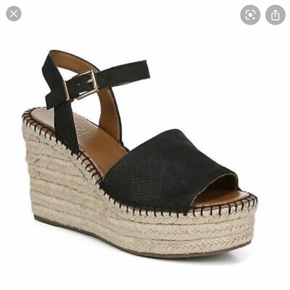 Franco Sarto Black Wedges